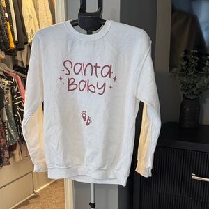 White 'Santa Baby' Sweatshirt